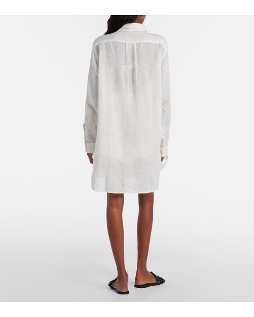 Polo Ralph Lauren White Oversized Linen And Cotton Shirt