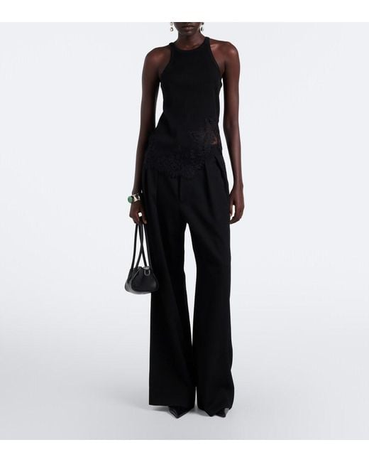Dorothee Schumacher Black Pure Sleekness Ribbed-Knit Cotton Top