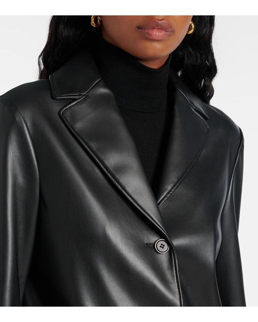 Max Mara Black Blazer Odilia Aus Lederimitat