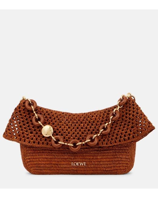 Loewe Brown Paula's Ibiza Ola Medium Shoulder Bag