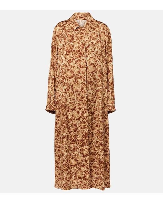 Dries Van Noten Natural Leopard-Print Coat