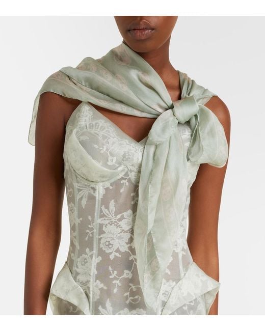 Sciarpa Skull di McQueen in White