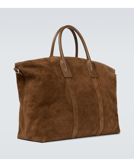 Saint Laurent Giant Suede Bowling Bag in Brown for Men Lyst