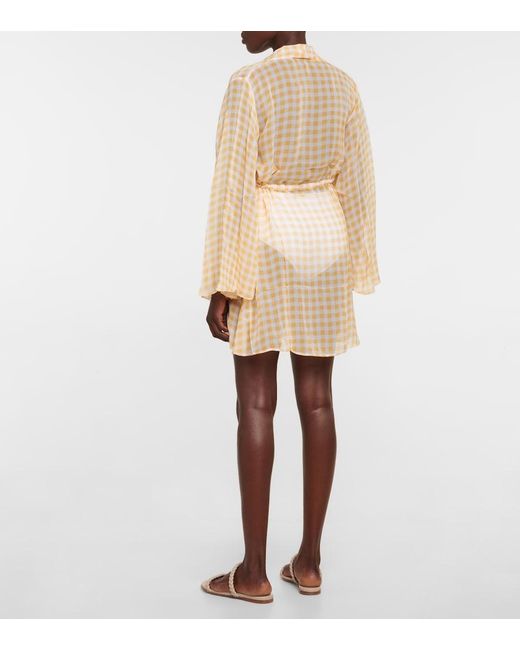 Alexandra Miro Multicolor Checked Minidress