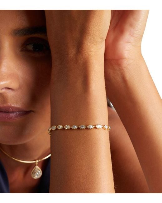 SHAY Metallic 18Kt Tennis Bracelet With Diamonds