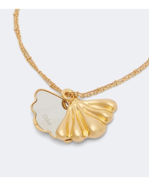 Chloé Metallic Halskette Shell