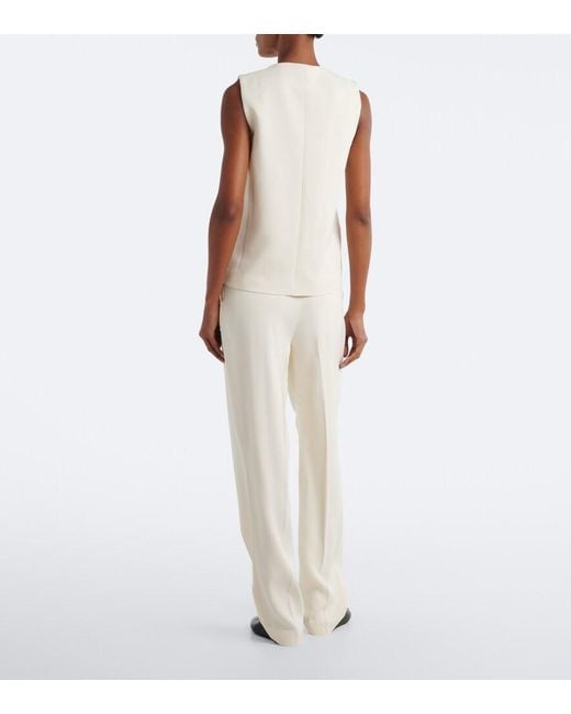 Loulou de Saison White Alio Lds Pleated Straight Pants