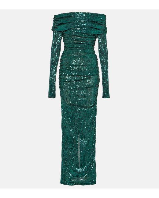 Vestido de fiesta con lentejuelas Dolce & Gabbana de color Green