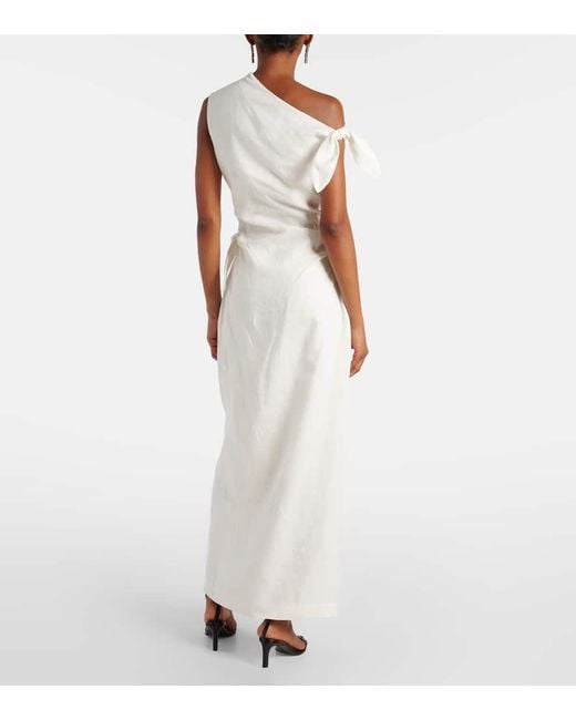 Sir White Maxikleid Tamara Aus Leinen