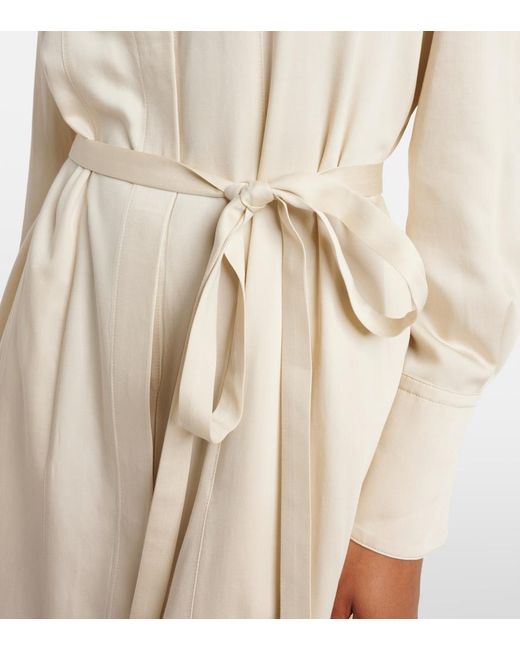 Vestido Midi Rosan Con Cinturon Joseph de color Natural