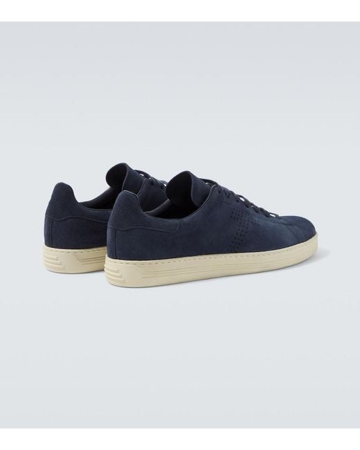 Tom Ford Blue Warwick Suede Sneakers for men