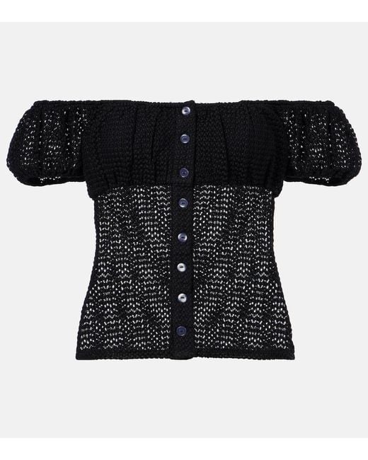 Montce Black Millie Crochet Top