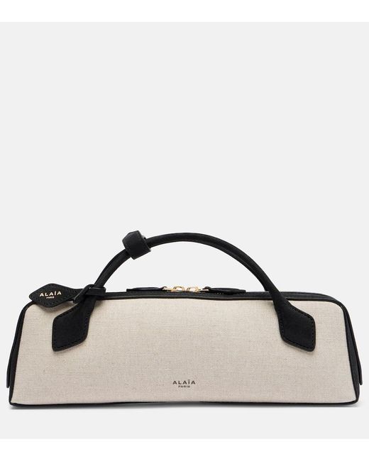 Alaïa Brown Le Teckel Canvas Clutch