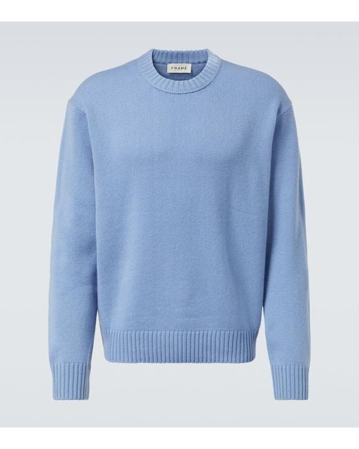 FRAME Blue Cashmere Sweater for men