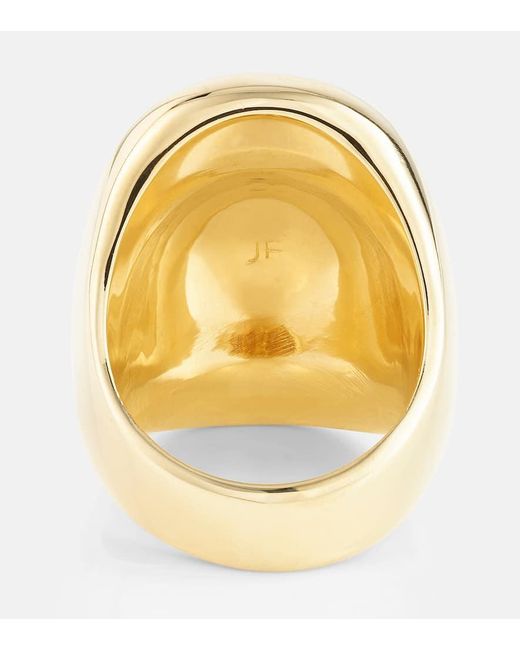 Anello Globe bagnato in oro 14kt di Jennifer Fisher in Natural