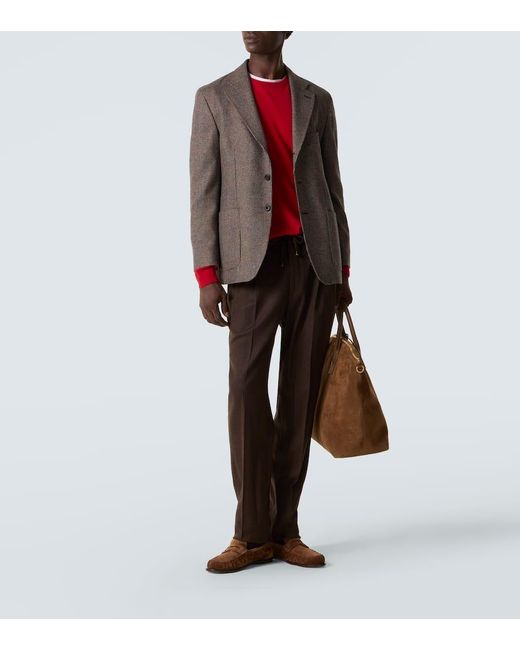 Blazer De Lana A Cuadros Rubinacci de hombre de color Brown