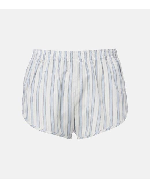Gucci White Interlocking G Silk Jacquard Shorts