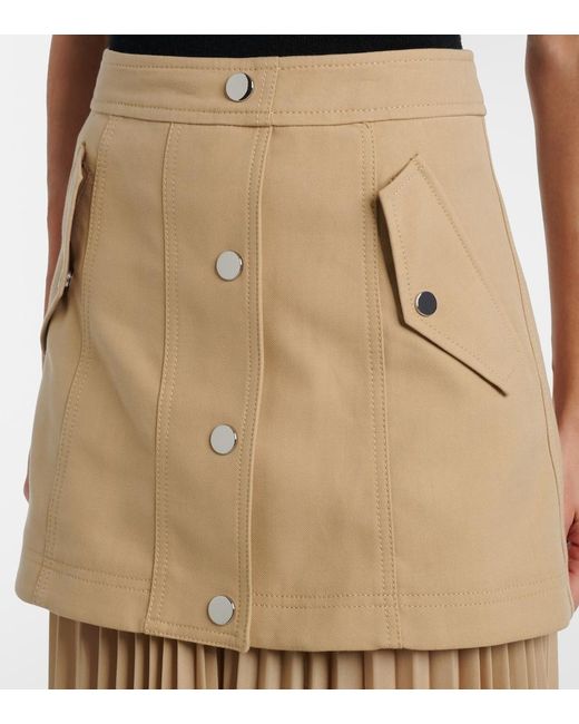 Veronica Beard Natural Patricka Cotton Midi Skirt