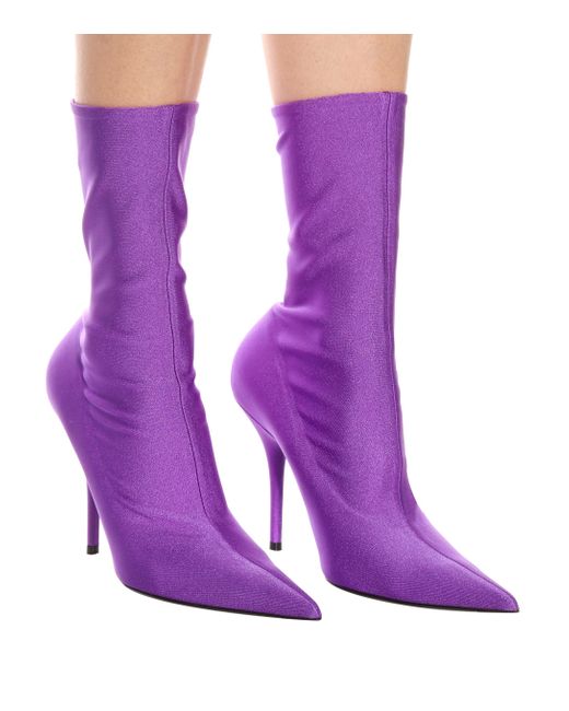 balenciaga boots purple