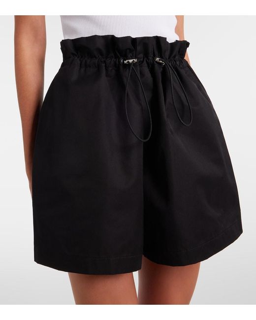 Agolde Black Lydia Cotton-Blend Shorts