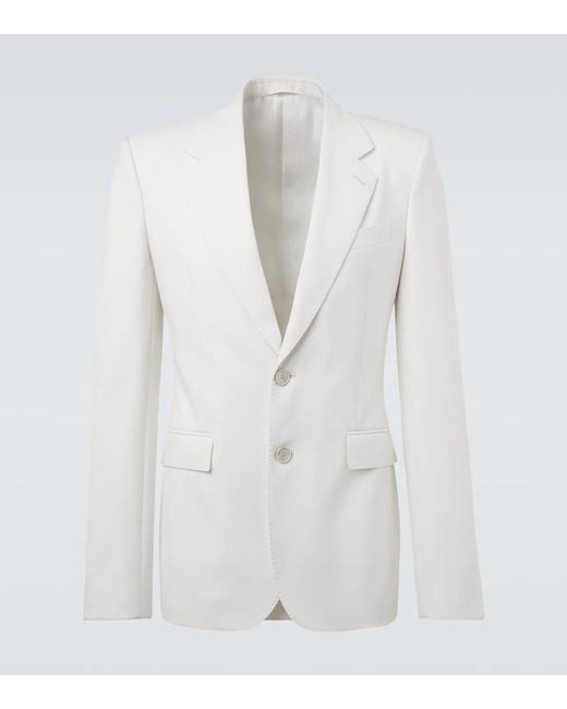 Givenchy White Wool And Mohair Suit Jacket for men