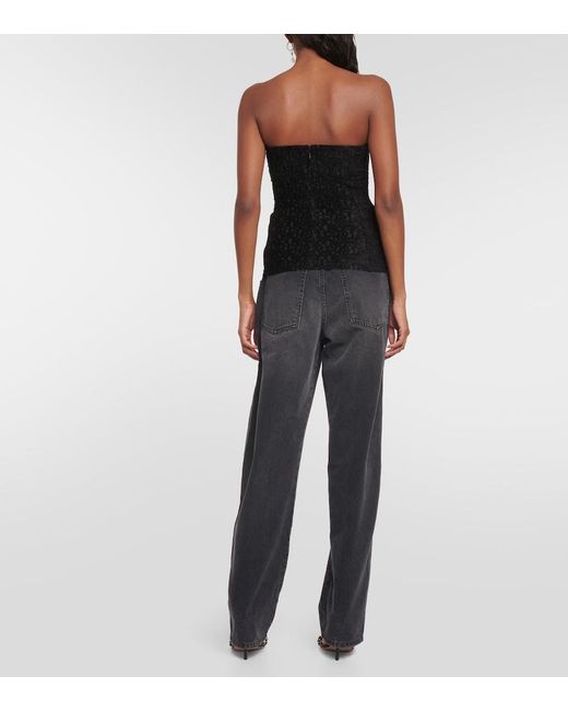 Isabel Marant Black Dolina Strapless Top
