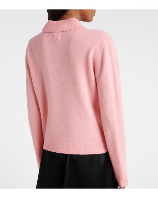 Leset Pink Jesse Wool Polo Shirt