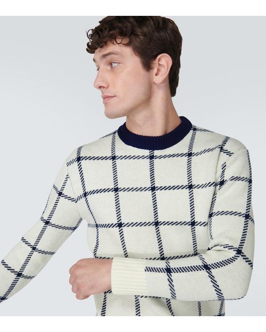 J.W. Anderson Gray Ribbed-Knit Wool Sweater for men