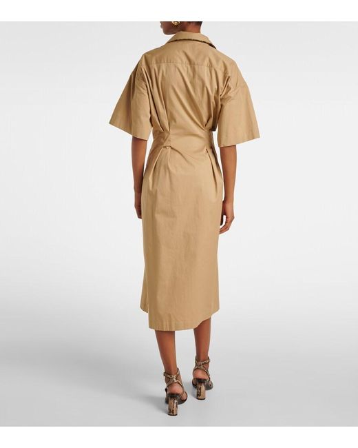 Dries Van Noten Natural Cotton Wrap Dress