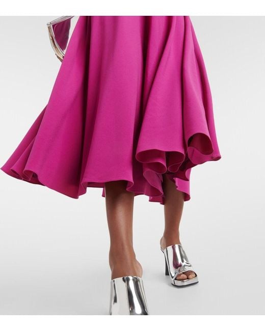 Roksanda Purple Bow-Detail Midi Dress