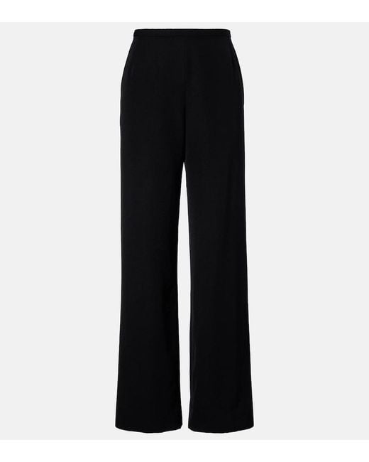 The Row Black Roger Wool Gabardine Pants