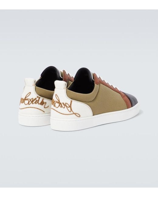 Christian Louboutin Multicolor Fun Louis Junior Leather And Canvas Sneakers for men