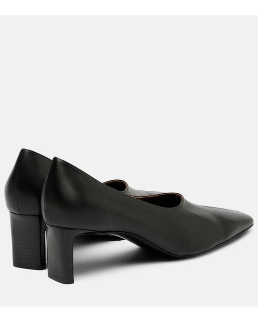 Khaite Black Cecilia Leather Pumps