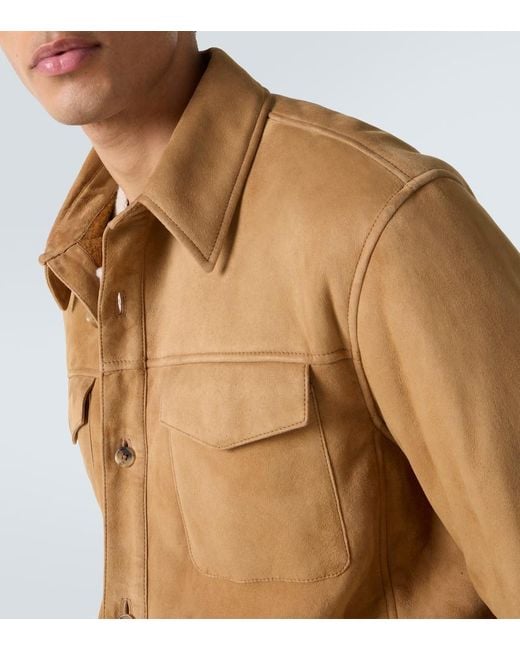 Chaqueta Bento De Ante Con Borrego The Row de hombre de color Brown