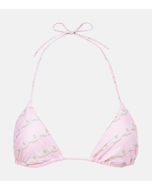 Treasure Bikini Top Versace de color Pink