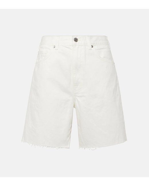 Nili Lotan White Russel High-rise Denim Shorts