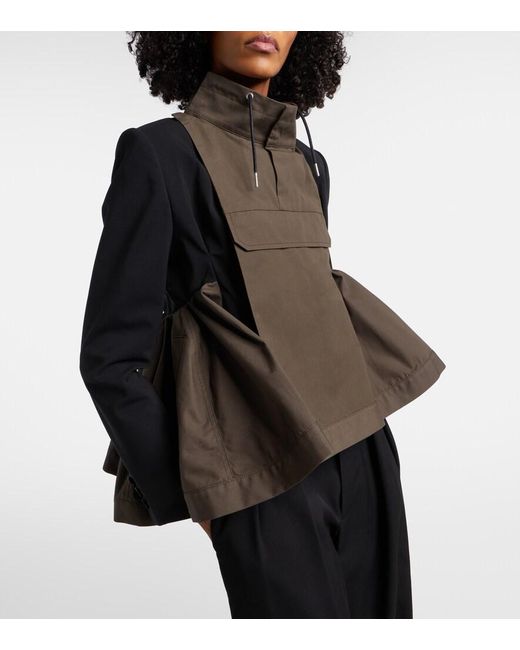Sacai Black Paneled Blouson Jacket