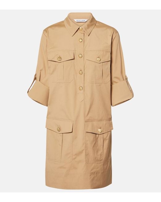 Veronica Beard Natural Saude Cotton-Blend Minidress