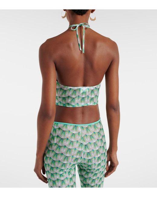 Missoni Green Halterneck Crop Top