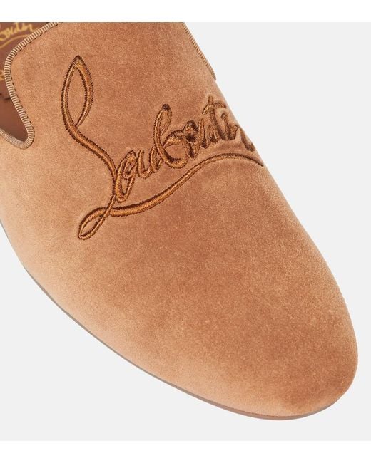 Christian Louboutin Brown Coolito Donna Suede Slippers
