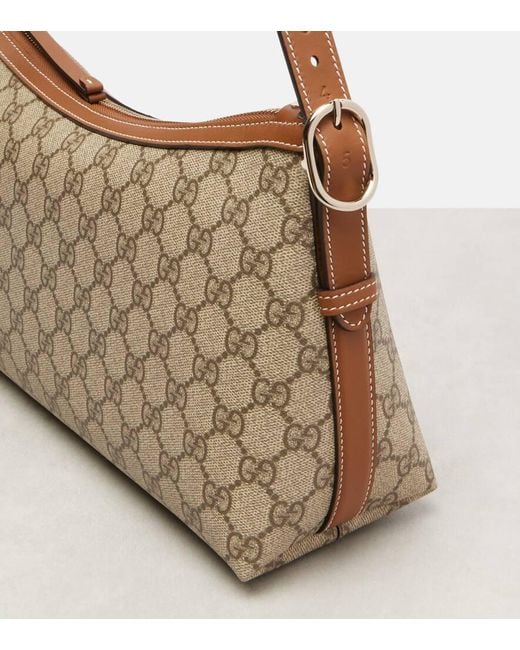 Gucci Brown Gg Emblem Medium Shoulder Bag