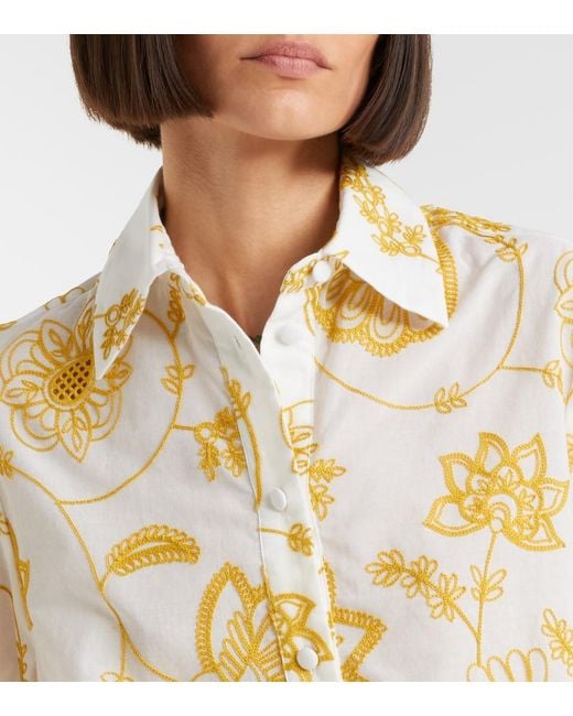 Eres Metallic Izana Embroidered Cotton-Blend Shirt