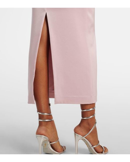 Alex Perry Pink Midikleid Aus Satin