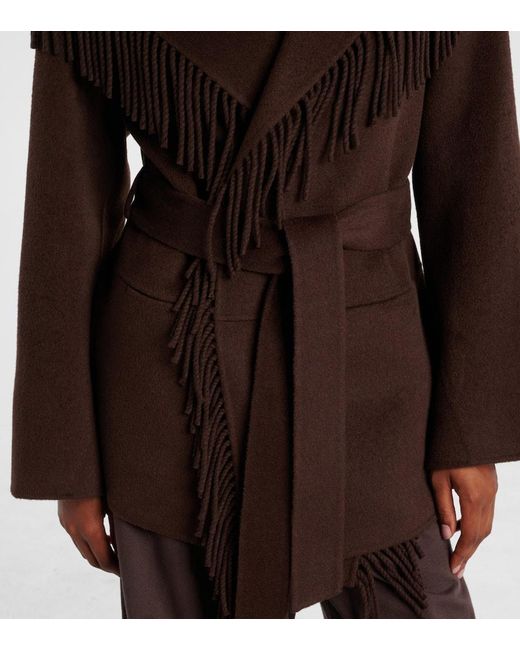Jonathan Simkhai Brown Jacke Rowen Aus Einem Wollgemisch