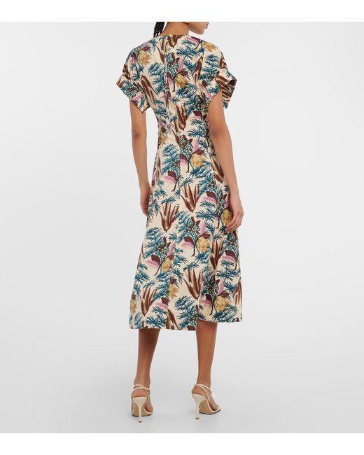 Ulla Johnson Green Devon Cotton Poplin Midi Dress