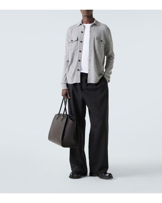Allude Hemdjacke Aus Wolle Und Kaschmir in Gray für Herren