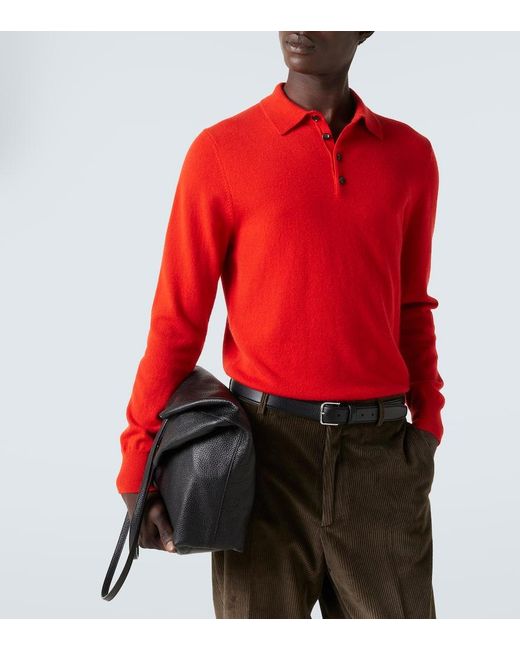 Allude Polopullover Aus Kaschmir in Red für Herren