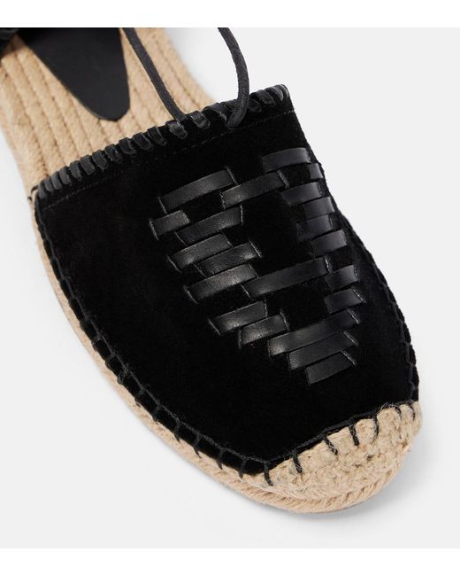 Isabel Marant Black Celsi Leather Espadrilles