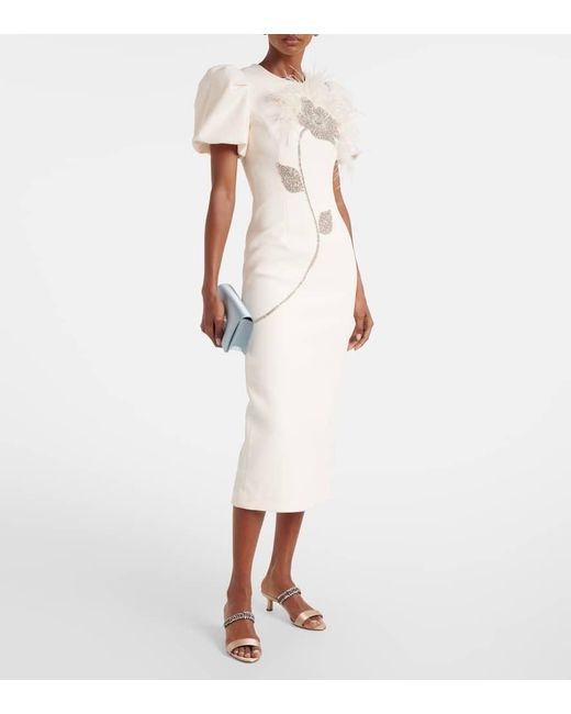 Manolo Blahnik Pink Verzierte Sandalen Kifasan Aus Satin