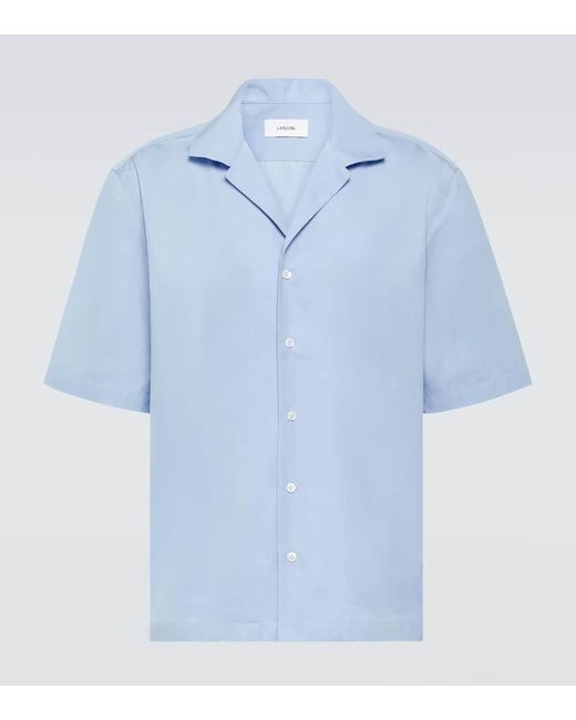 Lardini Hemd aus Baumwollpopeline in Blue für Herren